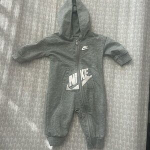 Nike Gray Kids One Piece Footie